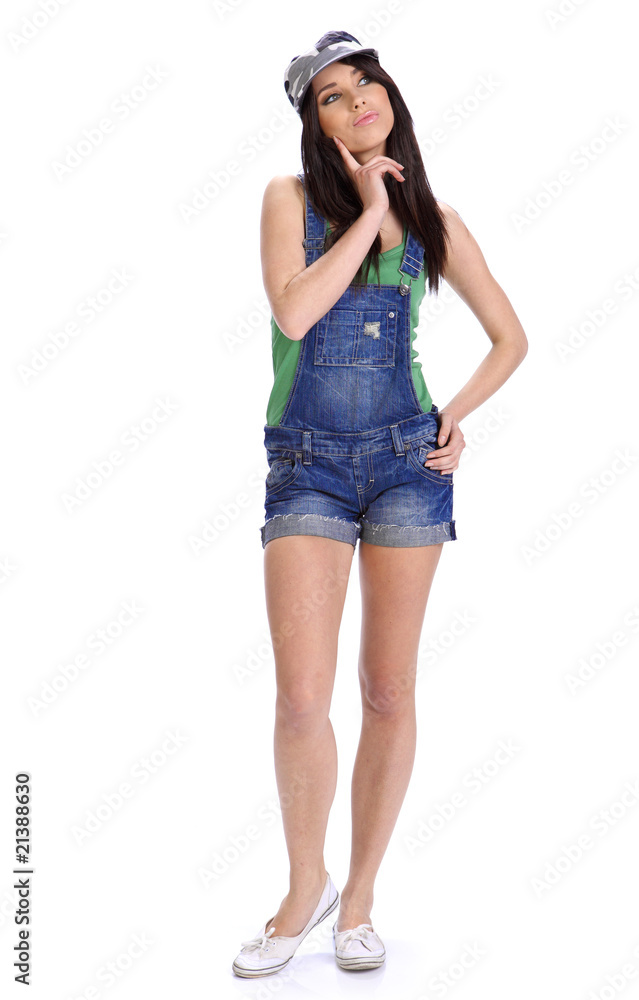 gardener woman. isolated in studio gardener woman. isolated in studio
