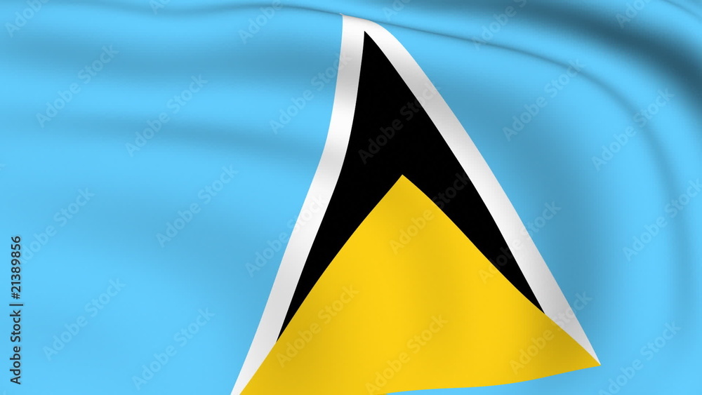 Flying Flag of SAINT LUCIA | LOOPED | Flying Flag of SAINT LUCIA | LOOPED |