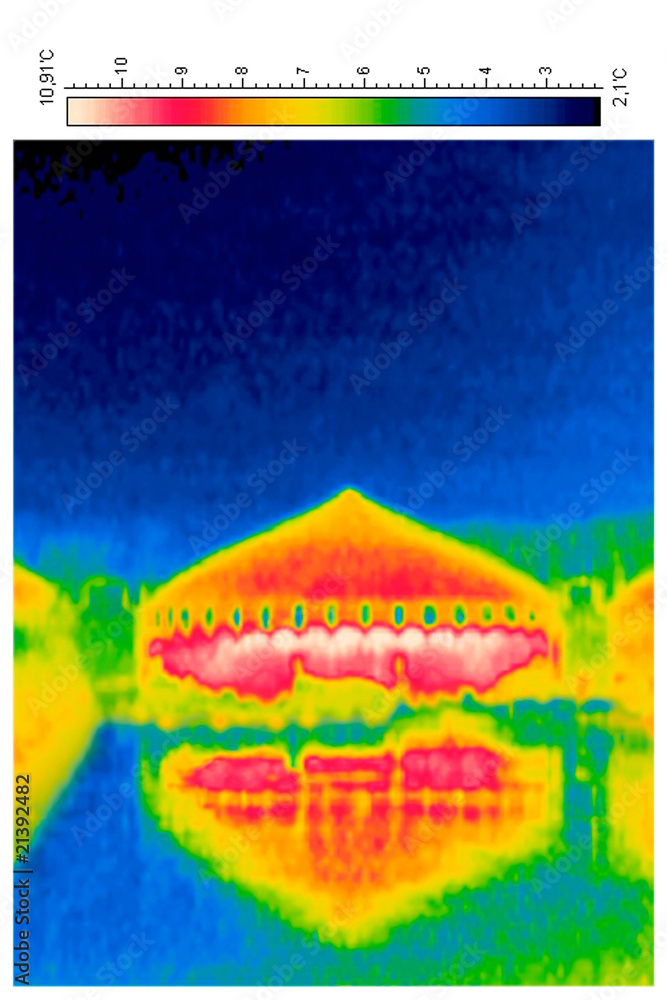 thermal imaging of a biogas plant
