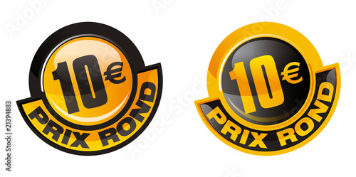prix rond / promo / Aktion/ Discount 10 euros black & gold