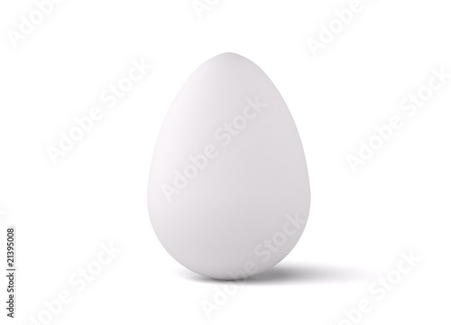 3d easter egg on white