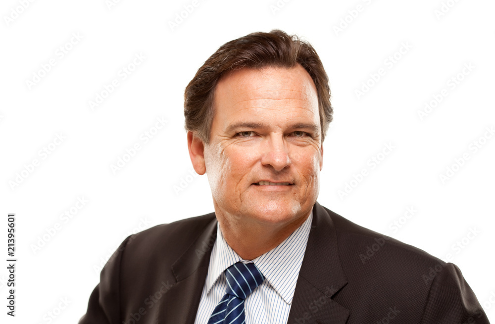 Handsome Businessman Portrait on White Handsome Businessman Portrait on White