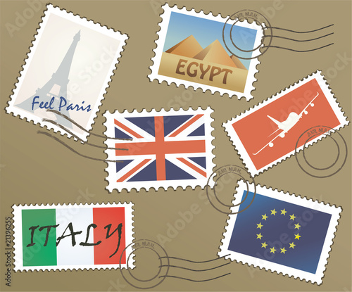 Set Of Postage Stamp
