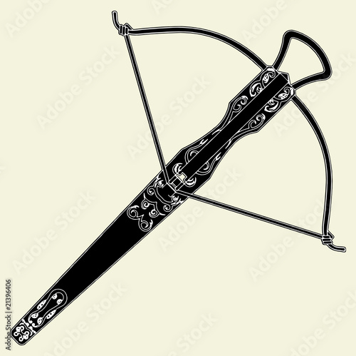 Antique Crossbow Vector 01