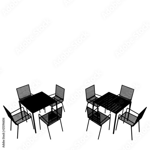 Outdoor Tables And Chairs Vector 01