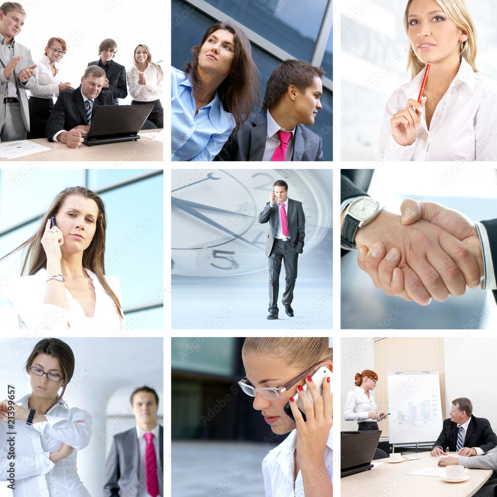 Collage of different business images Collage of different business images