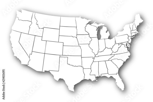 Embossed USA Map