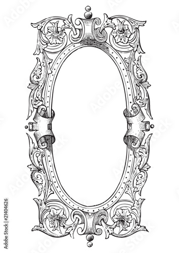 antique frame engraving (vector)
