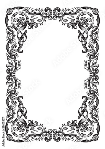 antique frame engraving (vector)