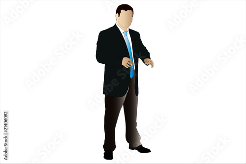 Vector illustration of businessman's silhouette