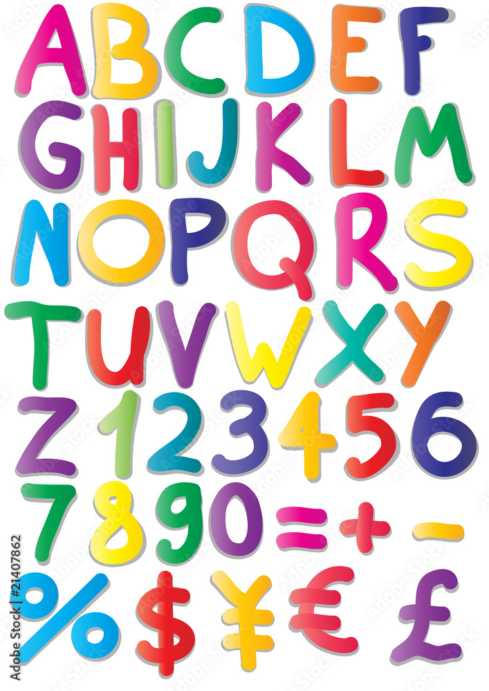 magnets of alphabet, numbers, maths, currencies magnets of alphabet, numbers, maths, currencies