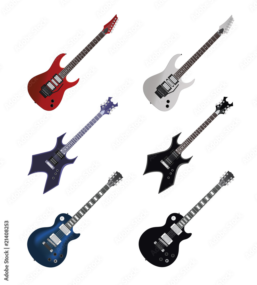 Obraz premium Guitar vector set