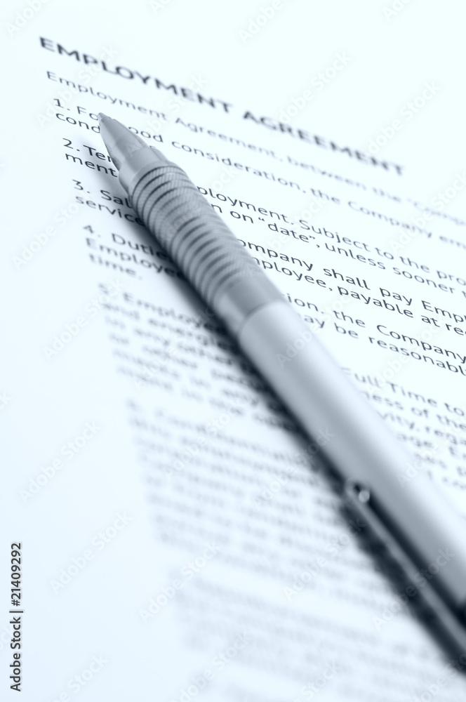 Obraz premium Employment agreement