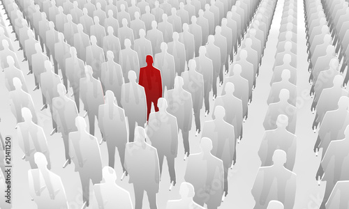 3d team business leader
