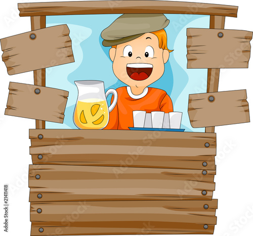 Boy in Lemonade Stand