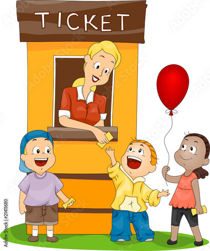 Children at the Ticket Booth