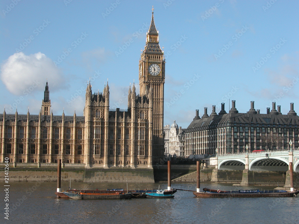 Obraz premium Big Ben by Westminster Bridge