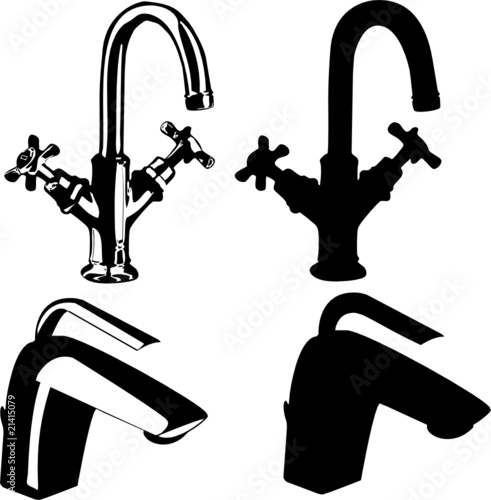 Old and modern faucets