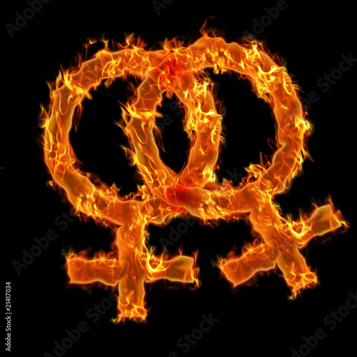 Burning lesbian symbol