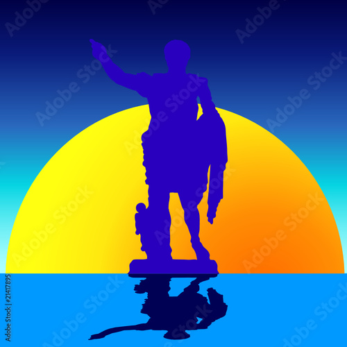 statue of Julius Caesar illustration