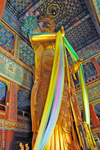 China Beijing Lama temple giant Buddha.