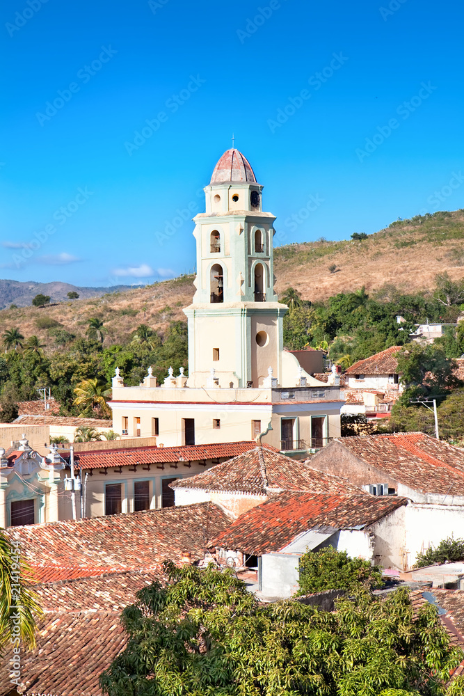 Convento de San Francisco church before,  Trinidad, Cuba.