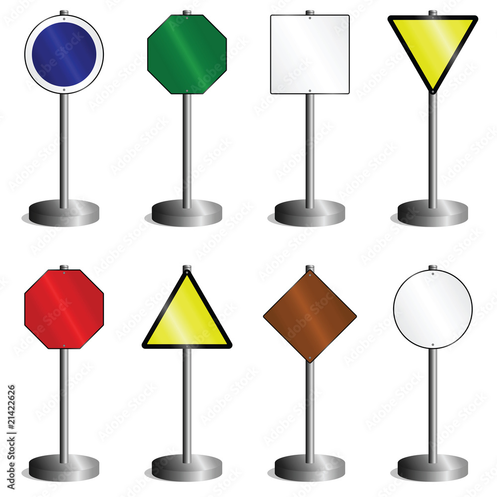 Collection of signs individually layered Collection of signs individually layered