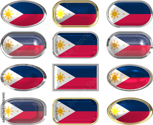 12 buttons of the Flag of Philippines Free Download 12 buttons of the Flag of Philippines - GFXLoad