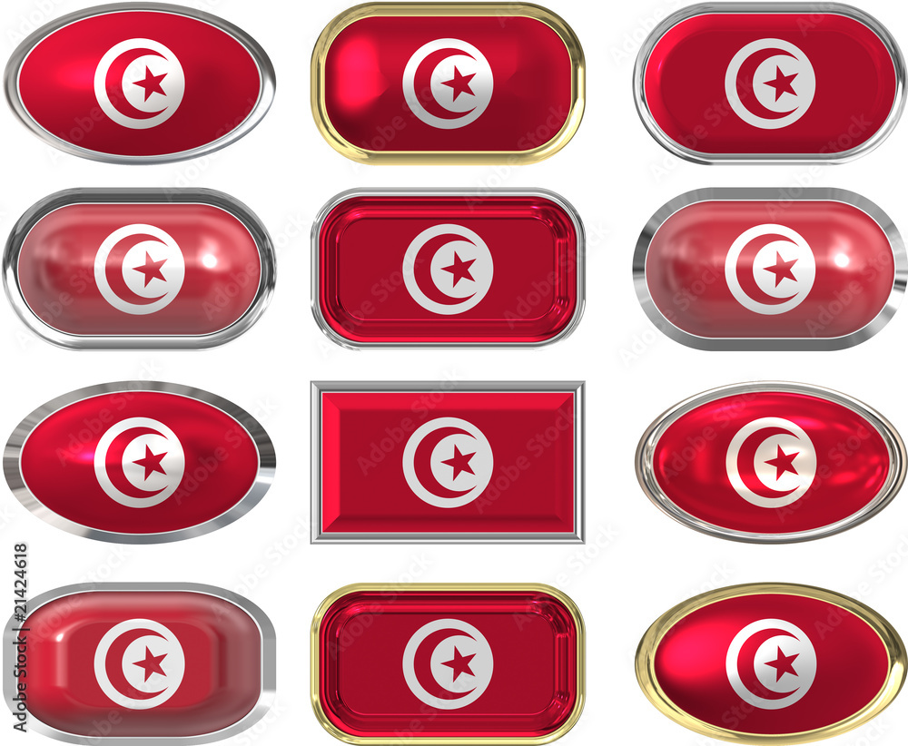 12 buttons of the Flag of Tunisia