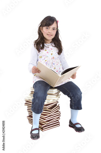 girl with book