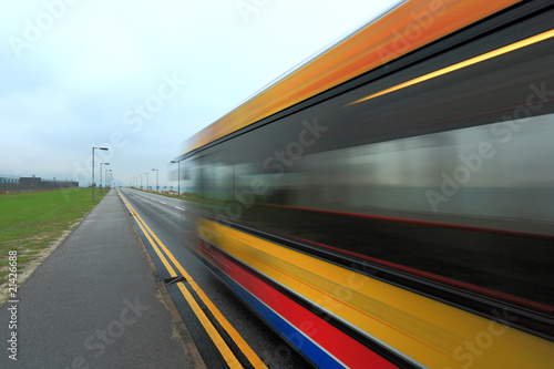 fast moving bus