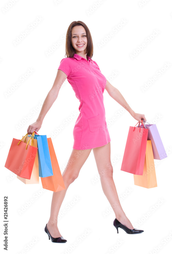 Beautiful young woman shopping
