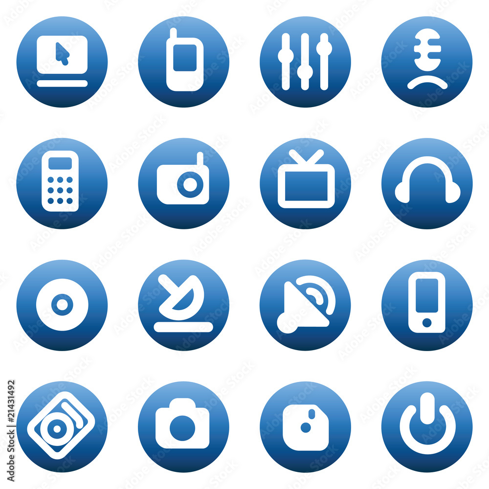 Buttons for media devices Buttons for media devices