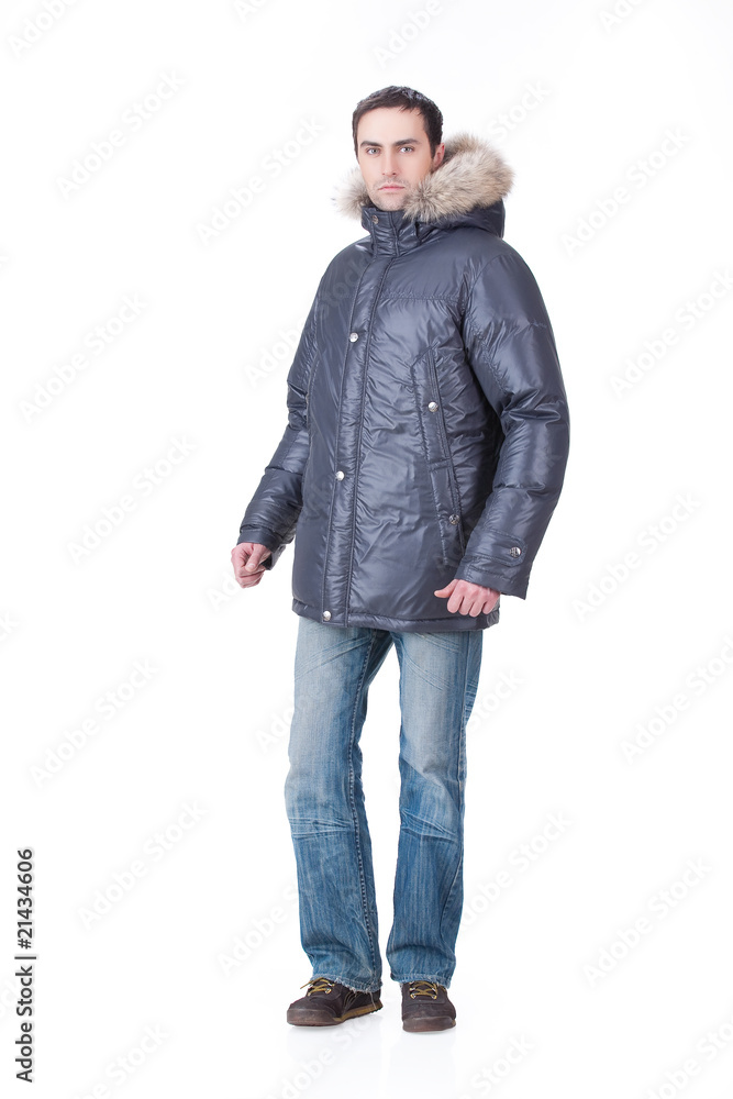 Young Man In Winter CLothing Young Man In Winter CLothing
