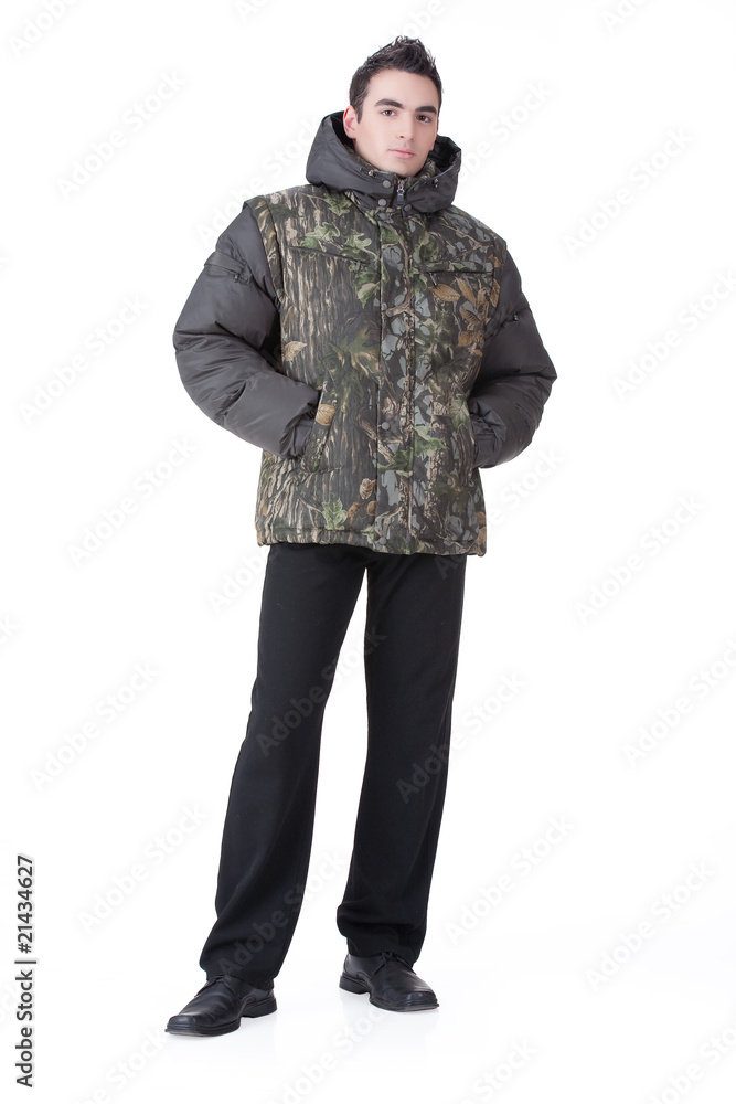 Young Man In Winter CLothing Young Man In Winter CLothing