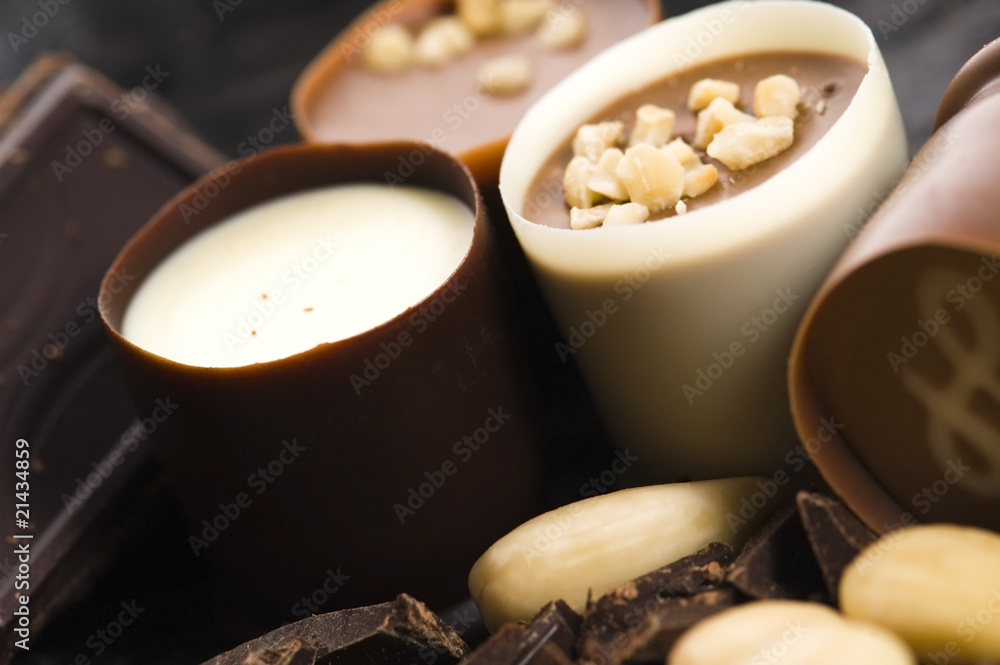 chocolates with sweet almonds chocolates with sweet almonds