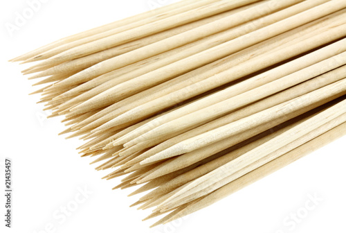 Wallpaper Mural piques à brochettes bois, fond blanc Torontodigital.ca