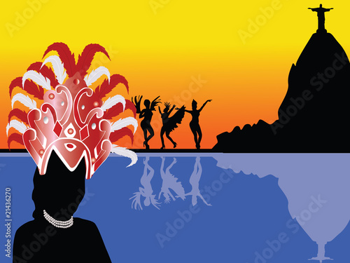 Rio de janeiro scenery vector