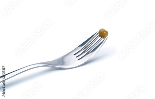 Fork with preserved pea