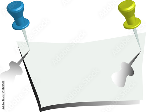 Paper attached by office carnations