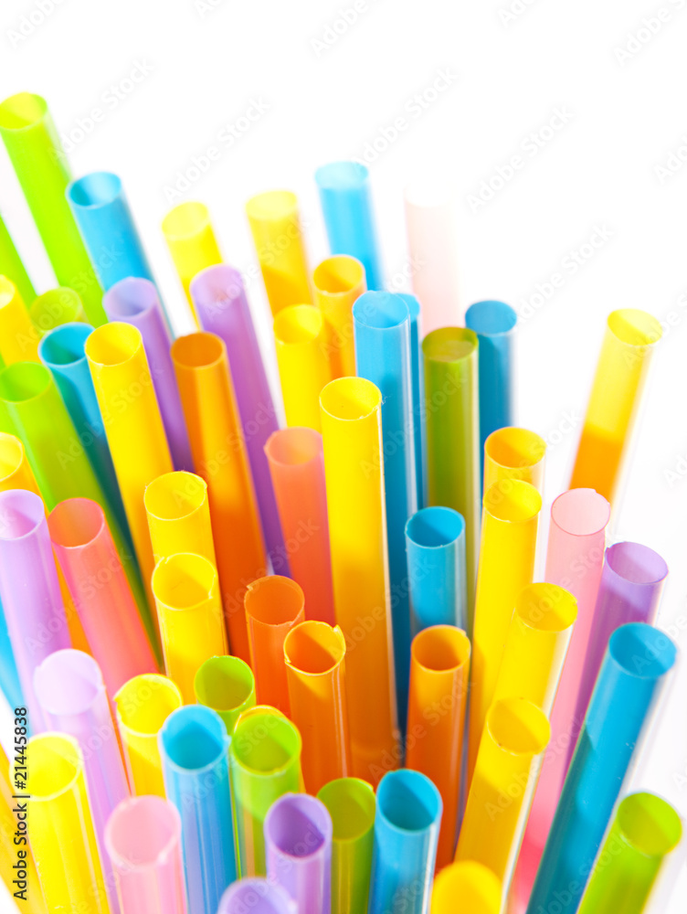 Drinking straws isolated on white background. Drinking straws isolated on white background.