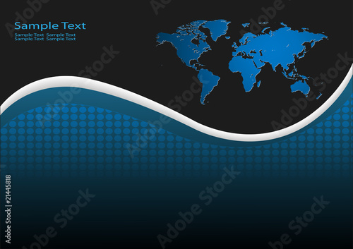 Business background with world map