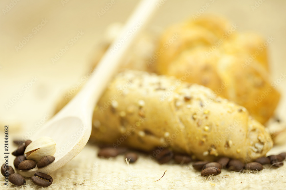 Fototapeta premium bread and coffee