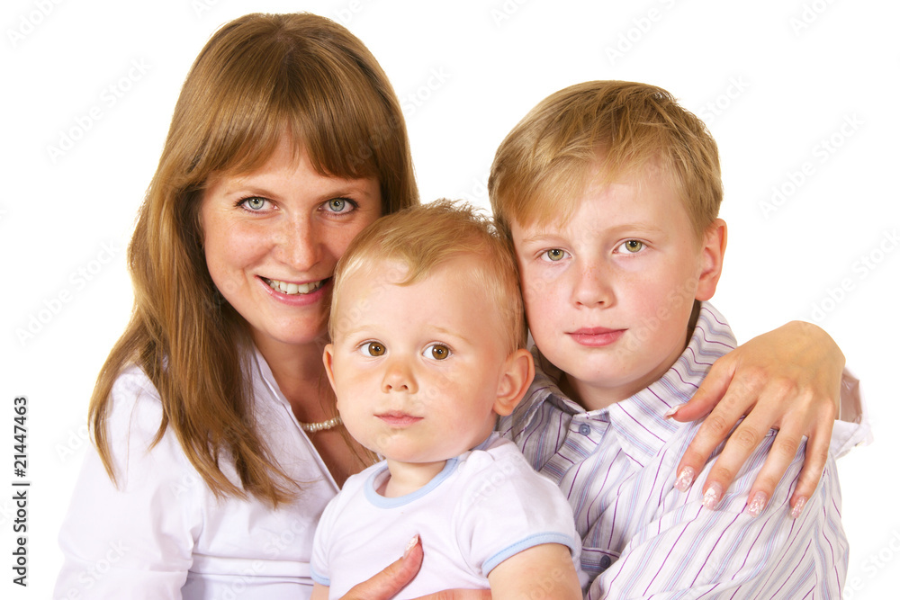 mother and two sons mother and two sons