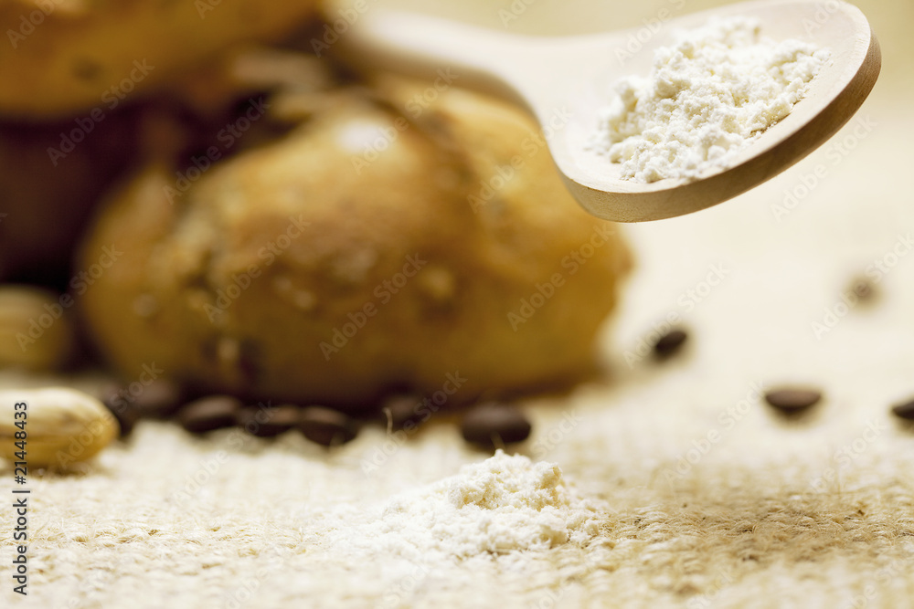 Fototapeta premium bread and flour