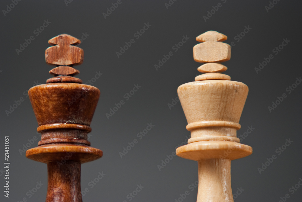 Dwa króle szachowe - obrazy, fototapety, plakaty 