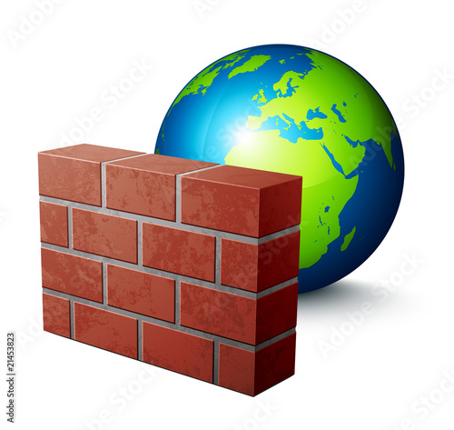 Firewall pare-feu / concept protection informatique