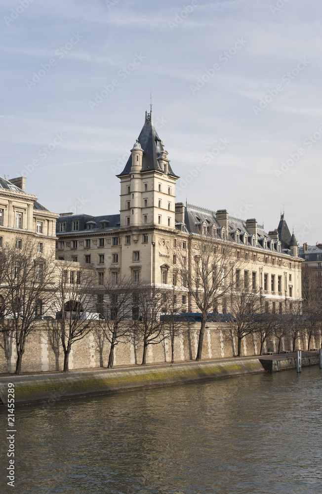 Building on Cite island in Paris