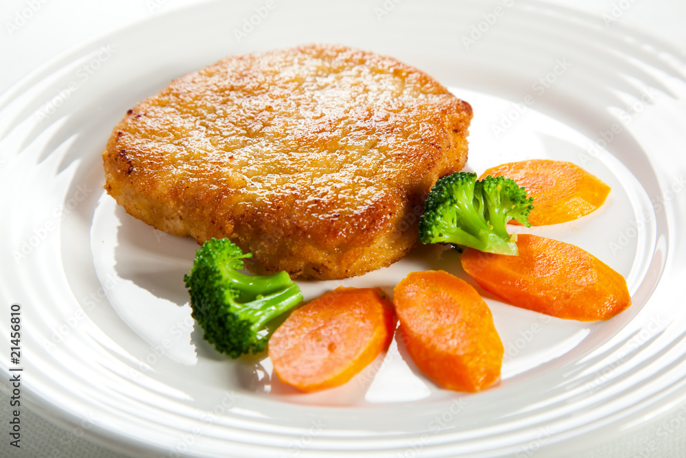 Fried pork chop with vegetables Fried pork chop with vegetables