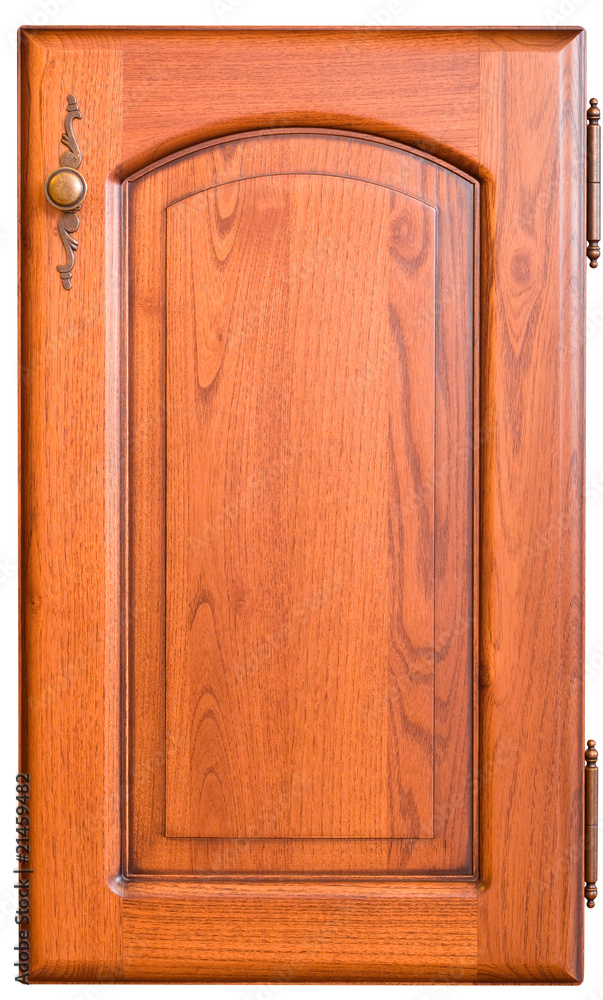 Wooden furniture door with handle
